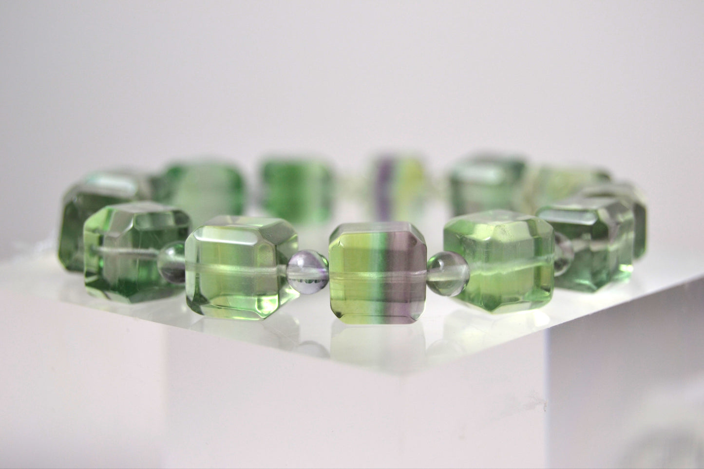 HQ Cubic Green Fluorite Bracelet