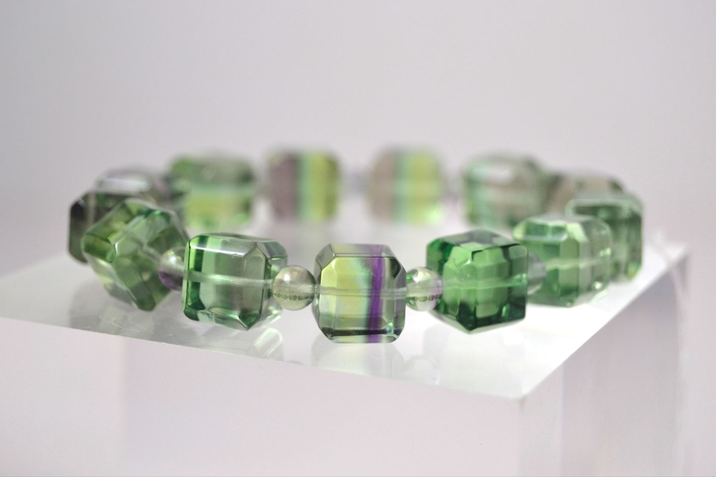 HQ Cubic Green Fluorite Bracelet