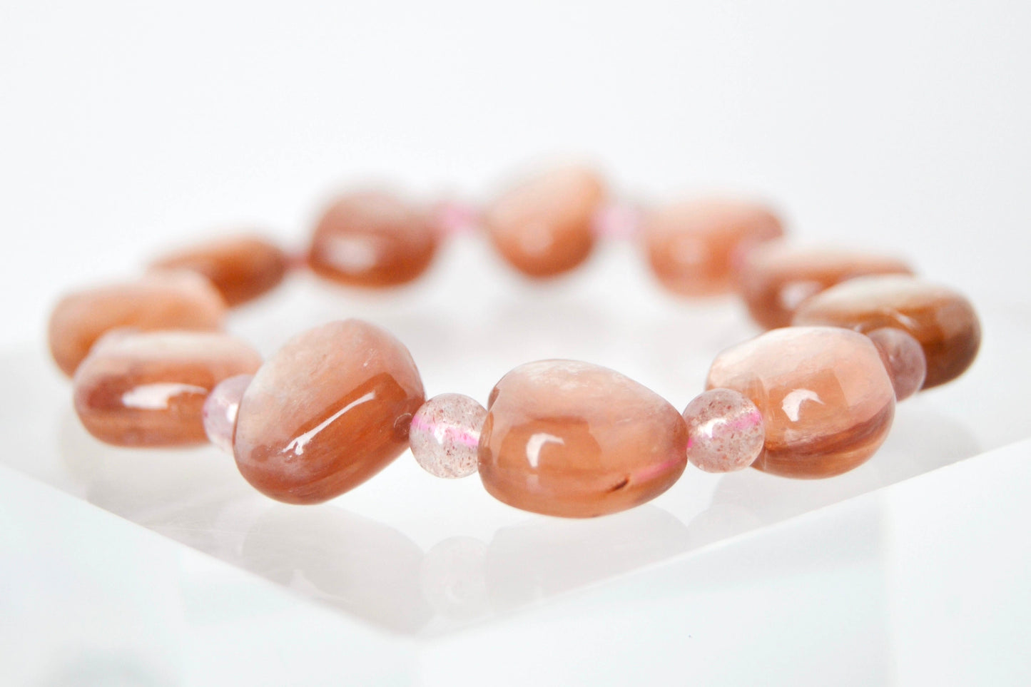 Pink Lepidolite Heart Bracelet