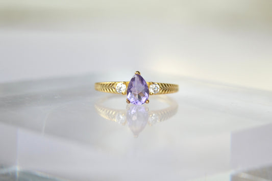 Purple Fluorite Ring