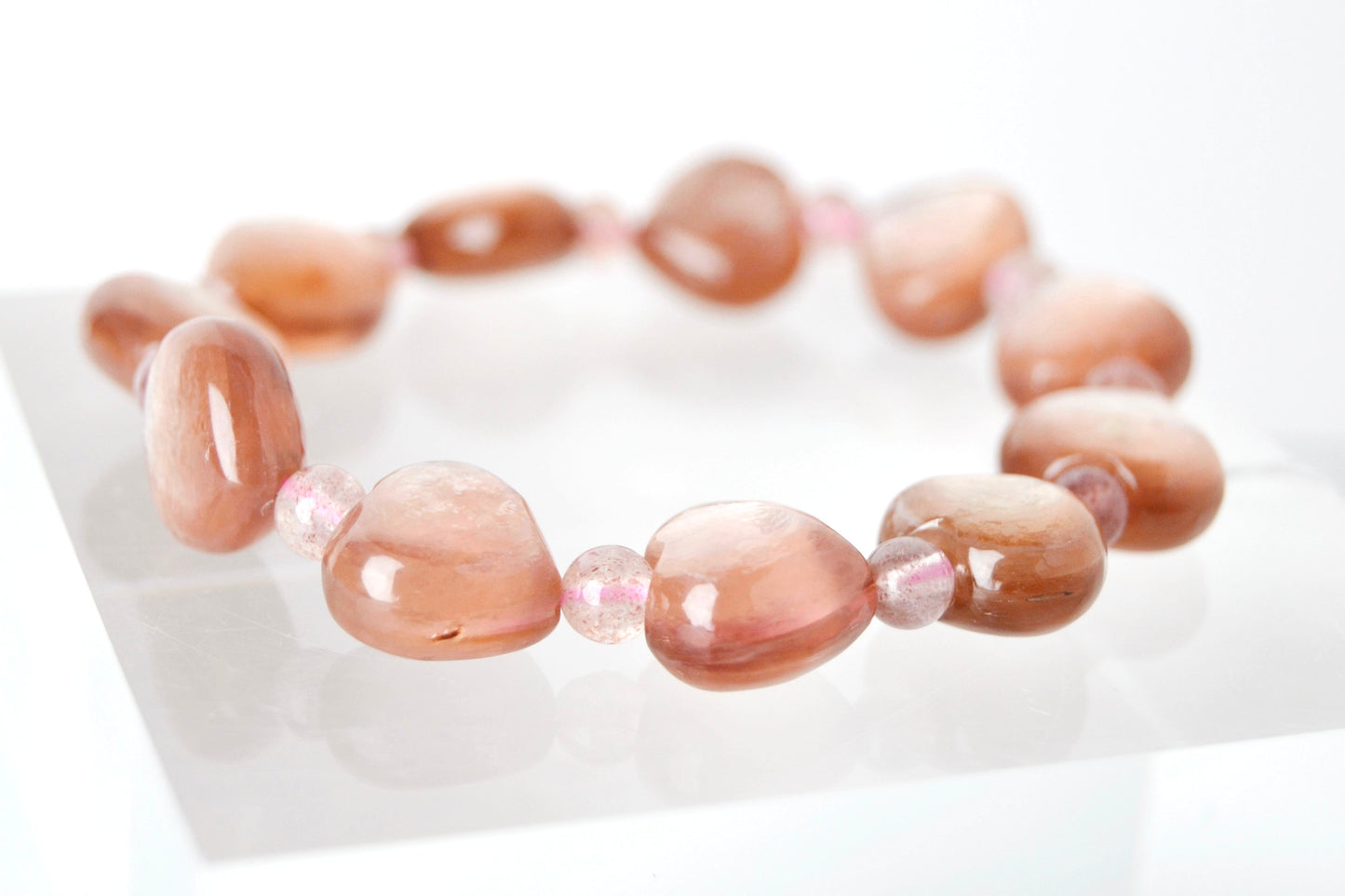 Pink Lepidolite Heart Bracelet