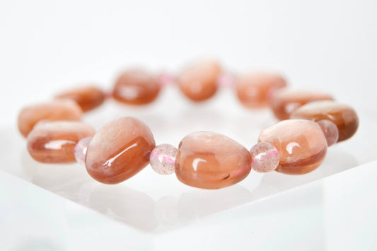 Pink Lepidolite Heart Bracelet
